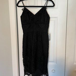 Adelyn Rae Black Lace Midi Dress XS NWT